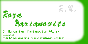roza marianovits business card